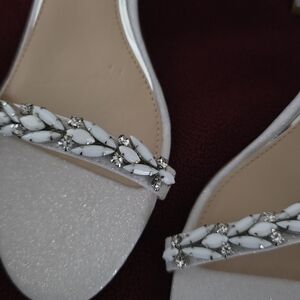 Badgley Mischka Jewel Silver Embellished Heels